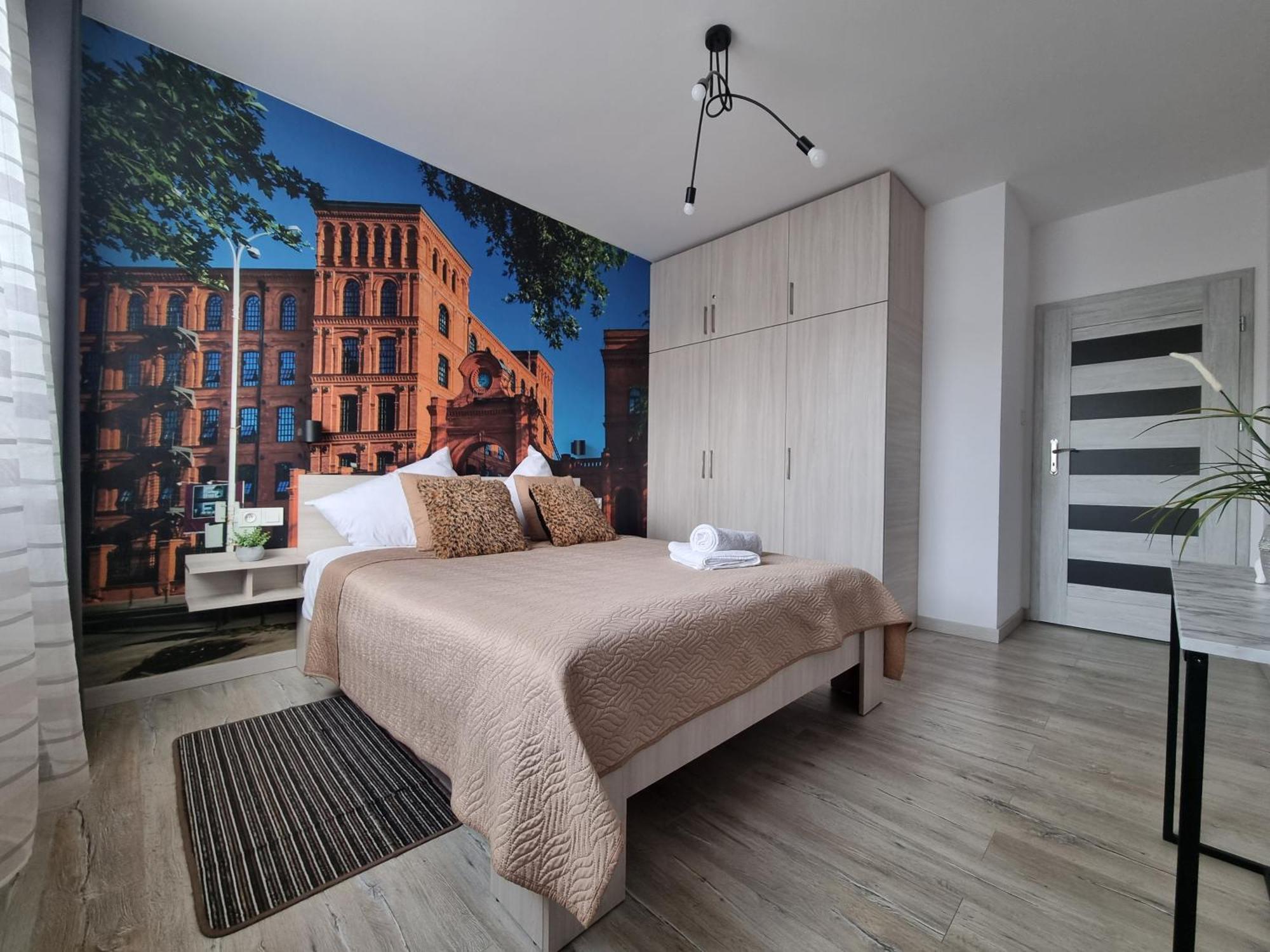 Q Apart Grand - Klimatyzowane 3 Pokojowe Apartamenty Przy Manufakturze Z Garazem Gratis, Fv Łódź Buitenkant foto